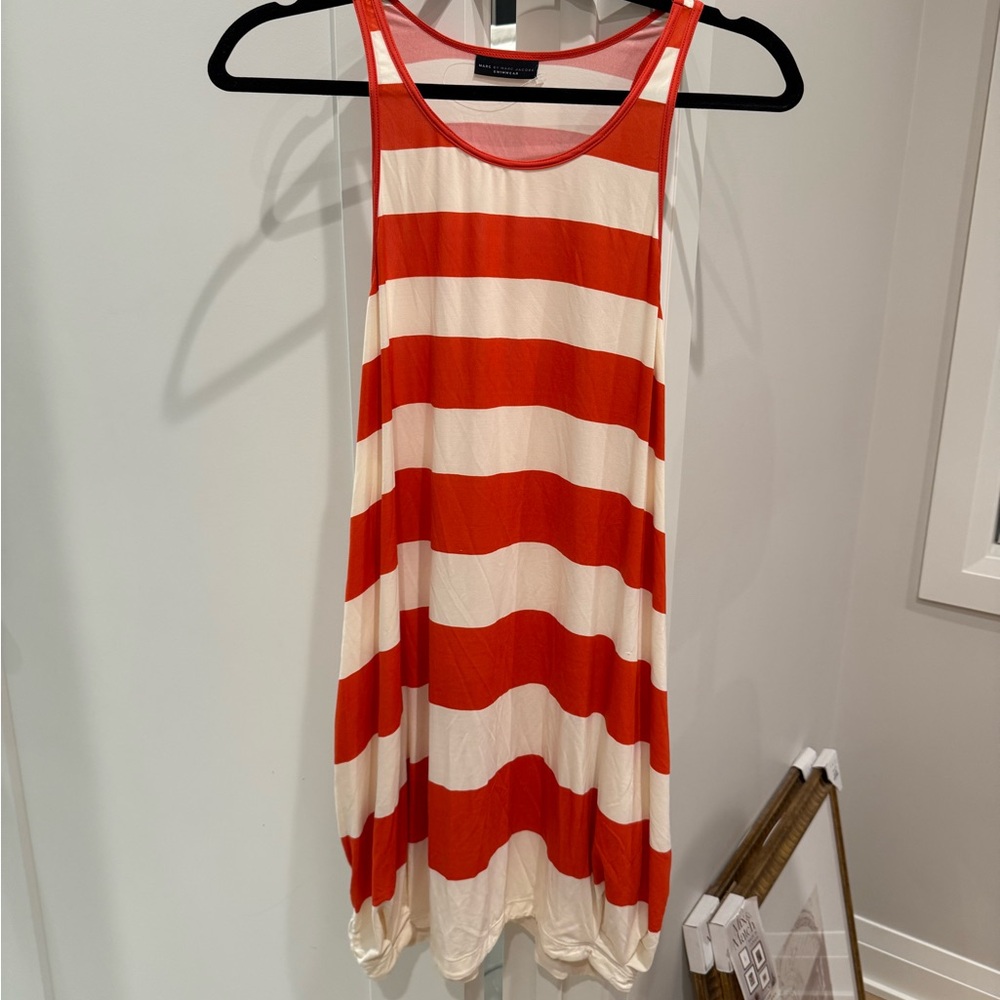 Marc By Marc Jacobs Red and Cream Striped Swimwear